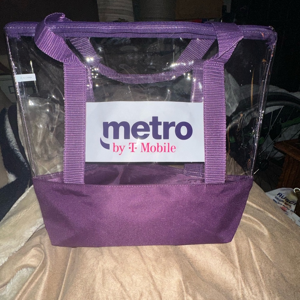 Metro PCS by T-Mobile Purple See-Through Tote Bag